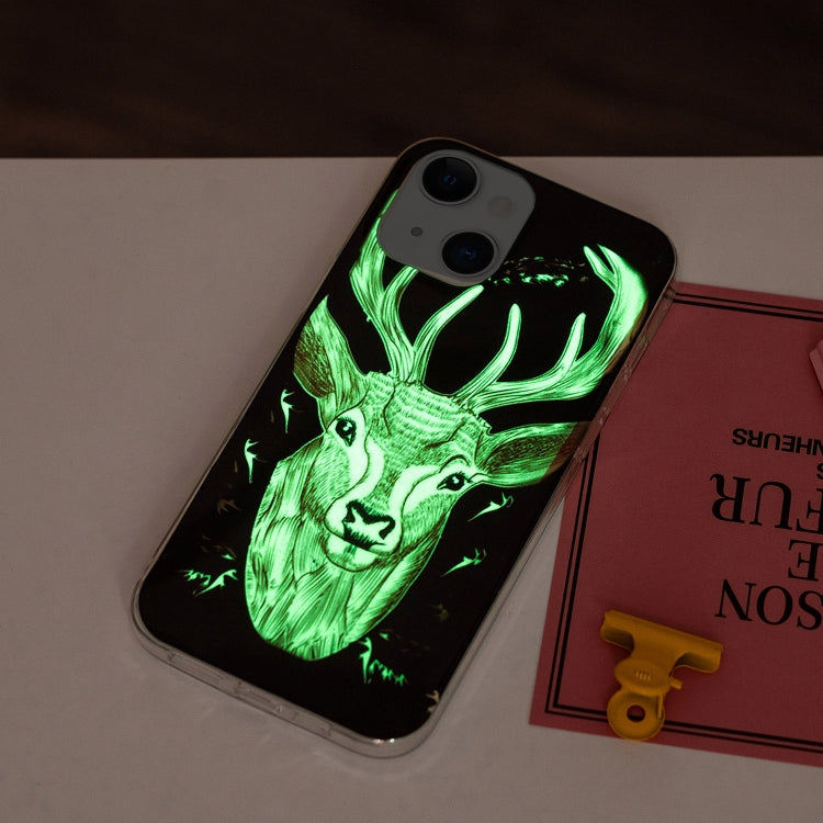 For iPhone 13 mini Luminous TPU Soft Protective Case (Deer Head) - iPhone 13 mini Cases by buy2fix | Online Shopping UK | buy2fix