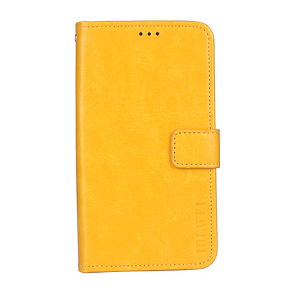 idewei Crazy Horse Texture Horizontal Flip Leather Case with Holder & Card Slots & Wallet For Motorola Edge 20 Pro(Yellow) - Motorola Cases by idewei | Online Shopping UK | buy2fix