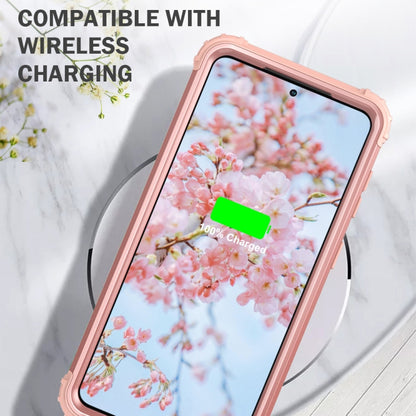 For Samsung Galaxy S21 Ultra 5G 3 in 1 Shockproof PC + Silicone Protective Case(Rose Gold) - Galaxy S21 Ultra 5G Cases by buy2fix | Online Shopping UK | buy2fix