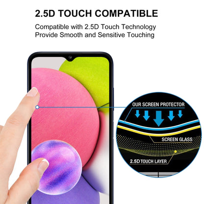 For Samsung Galaxy A03s 25 PCS Full Glue Full Cover Screen Protector Tempered Glass Film - Galaxy Tempered Glass by buy2fix | Online Shopping UK | buy2fix