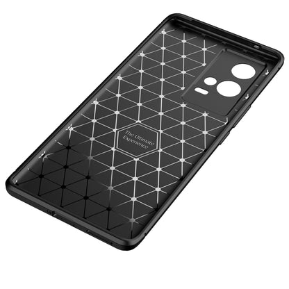 For vivo iQOO 8 Pro Carbon Fiber Texture Shockproof TPU Case(Black) - vivo Cases by buy2fix | Online Shopping UK | buy2fix