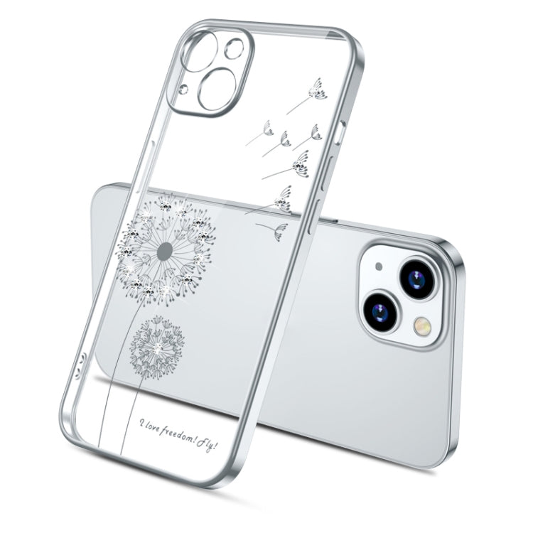 For iPhone 13 Pro Electroplating Diamond Dandelion Pattern TPU Shockproof Protective Case (Silver) - iPhone 13 Pro Cases by buy2fix | Online Shopping UK | buy2fix