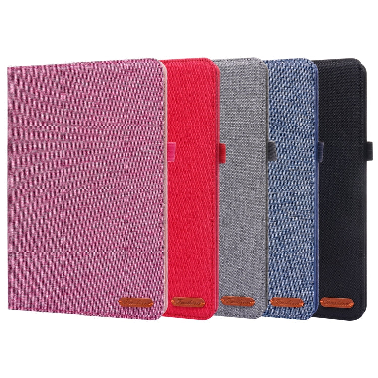 For Xiaomi Pad 5 / 5 Pro Horizontal Flip TPU + Fabric PU Leather Protective Case with Name Card Clip(Red) - More Tablet Cases by buy2fix | Online Shopping UK | buy2fix