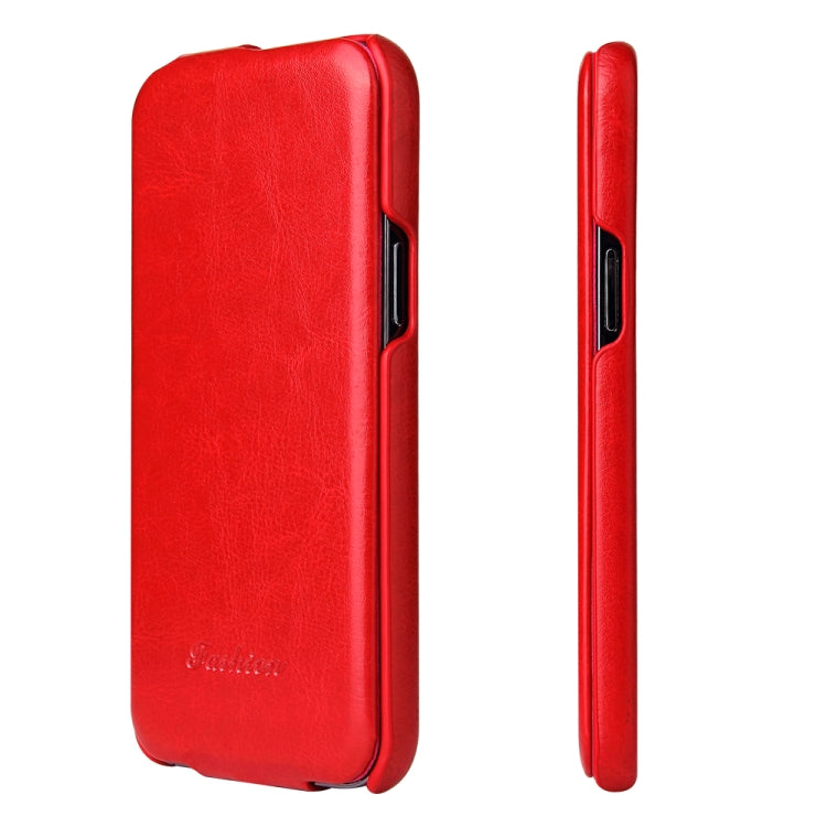 For iPhone 13 Pro Max Fierre Shann Retro Oil Wax Texture Vertical Flip PU Leather Case (Red) - iPhone 13 Pro Max Cases by FIERRE SHANN | Online Shopping UK | buy2fix