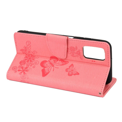 Vintage Embossed Floral Butterfly Pattern Horizontal Flip Leather Case with Card Slot & Holder & Wallet & Lanyard For Xiaomi Redmi 10(Pink) - Xiaomi Cases by buy2fix | Online Shopping UK | buy2fix