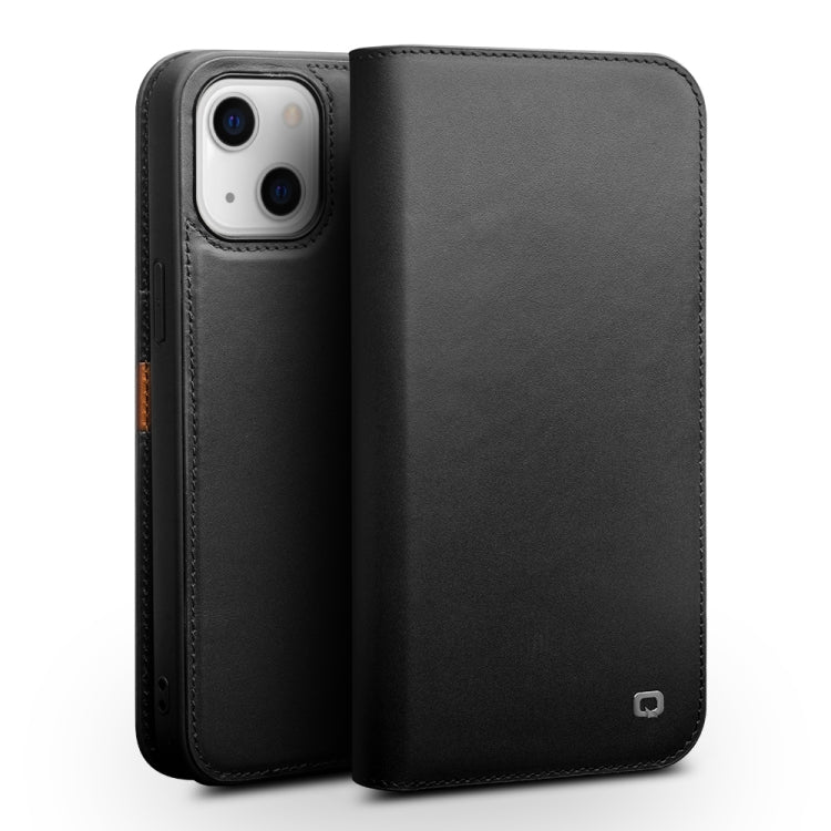 For iPhone 13 mini QIALINO Business Horizontal Flip Leather Case with Holder & Card Slots & Wallet (Black) - iPhone 13 mini Cases by QIALINO | Online Shopping UK | buy2fix