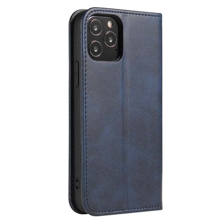 For iPhone 13 Pro Calf Texture Magnetic Horizontal Flip Leather Case with Holder & Card Slots & Wallet (Blue) - iPhone 13 Pro Cases by buy2fix | Online Shopping UK | buy2fix