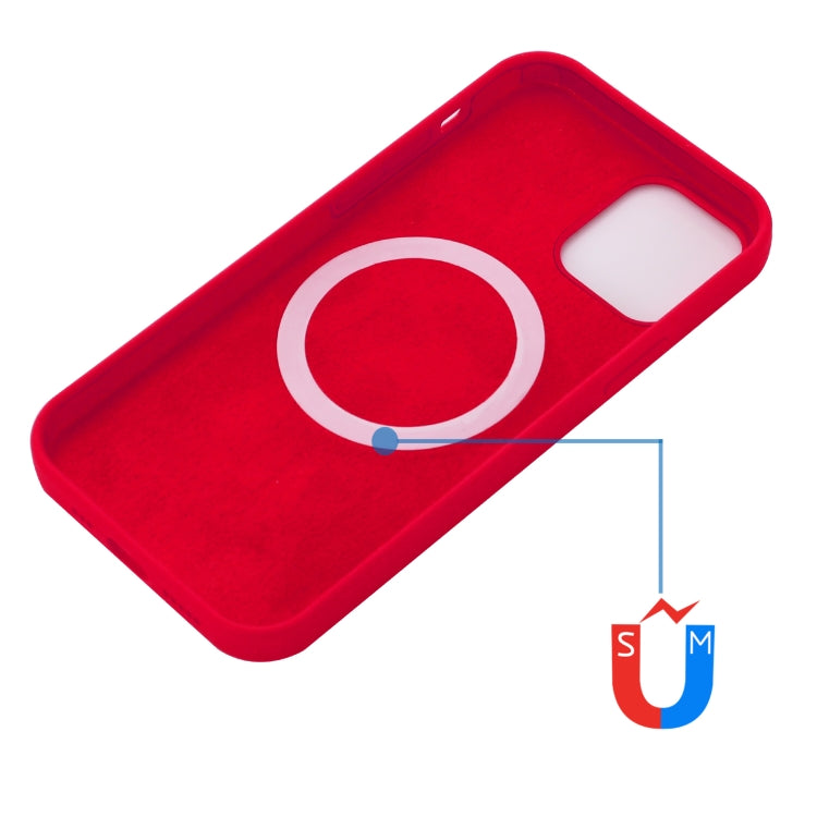 For iPhone 13 mini Shockproof Silicone Magnetic Magsafe Case (Red) - iPhone 13 mini Cases by buy2fix | Online Shopping UK | buy2fix