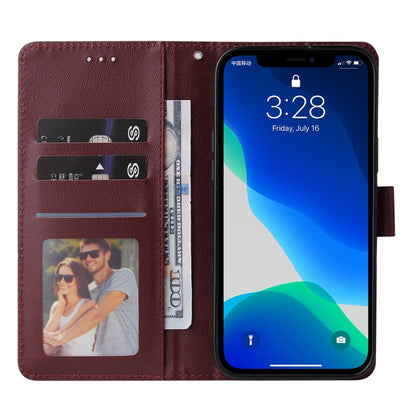 For iPhone 13 Multifunctional Horizontal Flip Leather Case, with Three Card Slot & Holder & Photo Frame & Lanyard(Red Wine) - iPhone 13 Cases by buy2fix | Online Shopping UK | buy2fix