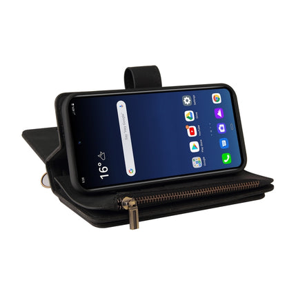 For LG G9 / Velvet Skin Feel PU + TPU Horizontal Flip Leather Case With Holder & 15 Cards Slot & Wallet & Zipper Pocket & Lanyard(Black) - LG by buy2fix | Online Shopping UK | buy2fix