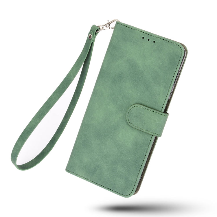 For Motorola Moto G60S Solid Color Skin Feel Magnetic Buckle Horizontal Flip PU Leather Case with Holder & Card Slots & Wallet(Green) - Motorola Cases by buy2fix | Online Shopping UK | buy2fix