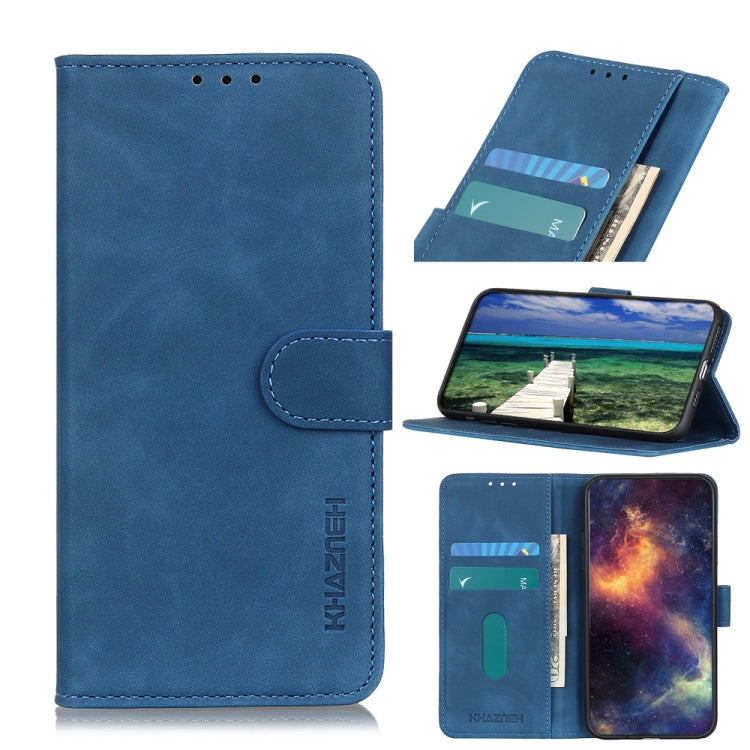 For Xiaomi Mi 11T / 11T Pro KHAZNEH Retro Texture Horizontal Flip Leather Case with Holder & Card Slots & Wallet(Blue) - Xiaomi Cases by buy2fix | Online Shopping UK | buy2fix