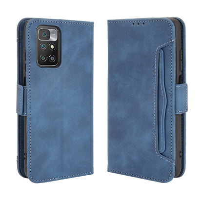 For Xiaomi Redmi 10 Skin Feel Calf Pattern Horizontal Flip Leather Case with Holder & Card Slots & Photo Frame(Blue) - Xiaomi Cases by buy2fix | Online Shopping UK | buy2fix