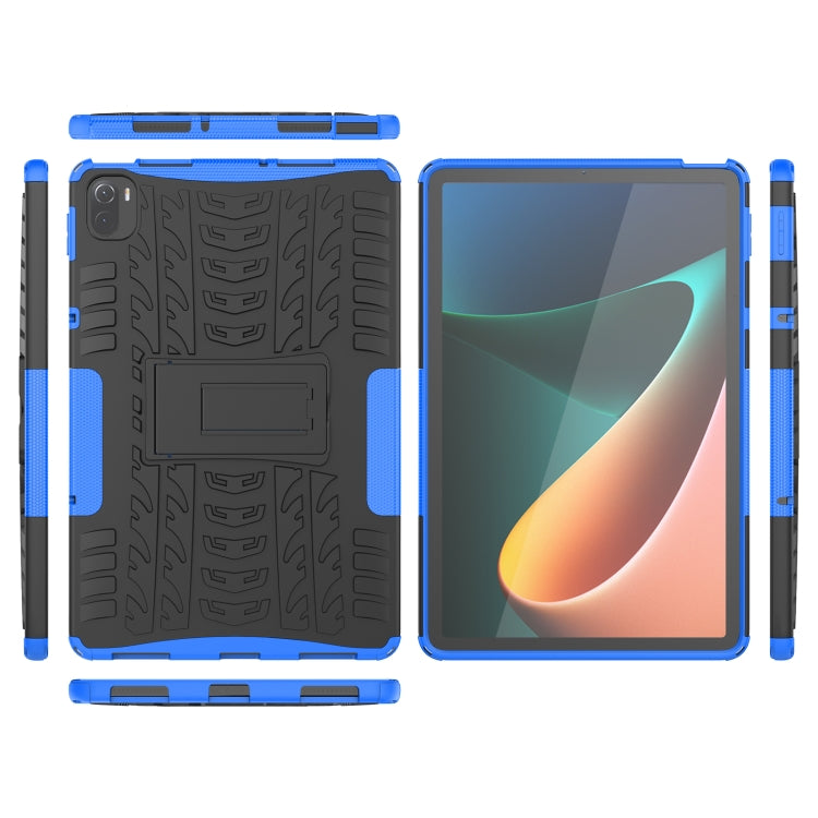 Tire Texture TPU + PC Shockproof Case with Holder For Xiaomi Pad 5 / 5 Pro(Blue) - More Tablet Cases by buy2fix | Online Shopping UK | buy2fix