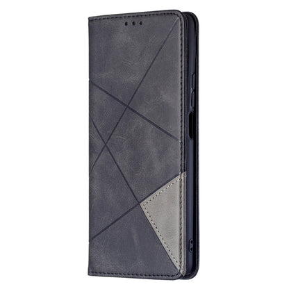 For Xiaomi Mi 11T Rhombus Texture Horizontal Flip Magnetic Leather Case with Holder & Card Slots(Black) - Xiaomi Cases by buy2fix | Online Shopping UK | buy2fix