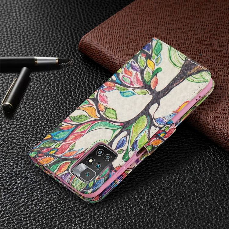 For Xiaomi Redmi 10 Colored Drawing Pattern Horizontal Flip Leather Case with Holder & Card Slots & Wallet(Tree Life) - Xiaomi Cases by buy2fix | Online Shopping UK | buy2fix