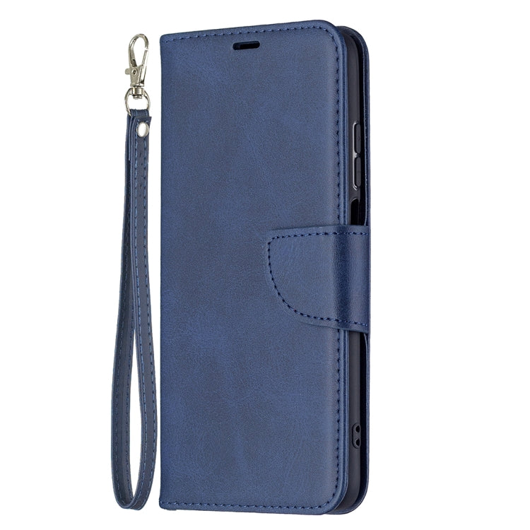 For Xiaomi Redmi 10 Retro Lambskin Texture Pure Color Horizontal Flip PU Leather Case with Holder & Card Slots & Wallet & Lanyard(Blue) - Xiaomi Cases by buy2fix | Online Shopping UK | buy2fix