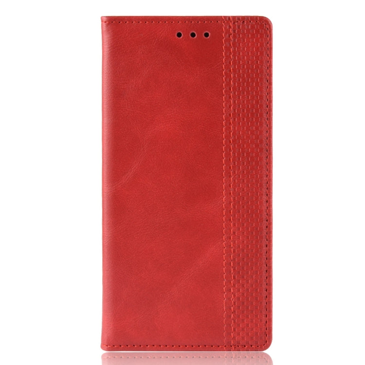 For iPhone 13 Pro Magnetic Buckle Retro Pattern Horizontal Flip Leather Case with Holder & Card Slot & Wallet (Red) - iPhone 13 Pro Cases by buy2fix | Online Shopping UK | buy2fix