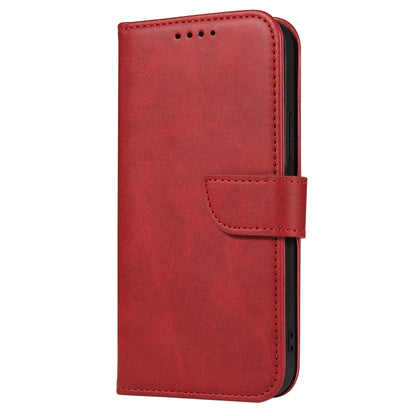 For iPhone 12 Pro Max Calf Texture Buckle Horizontal Flip Leather Case with Holder & Card Slots & Wallet(Red) - iPhone 12 Pro Max Cases by buy2fix | Online Shopping UK | buy2fix