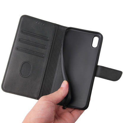 For iPhone X / XS Calf Texture Buckle Horizontal Flip Leather Case with Holder & Card Slots & Wallet(Black) - More iPhone Cases by buy2fix | Online Shopping UK | buy2fix