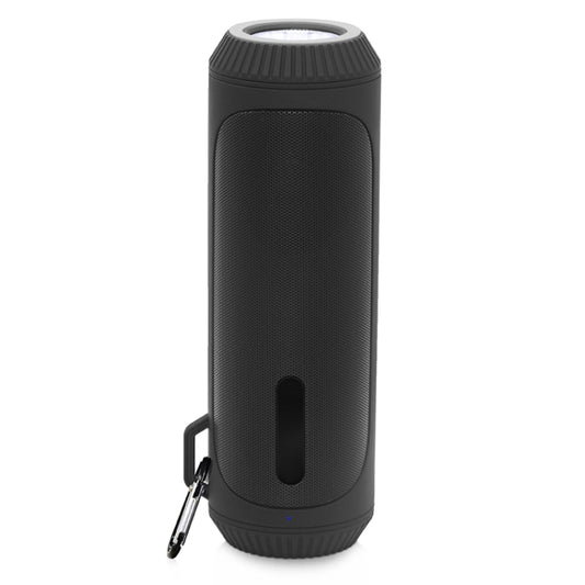 NewRixing NR-4016A TWS Outdoor Splashproof Bluetooth Speaker with Carabiner Handle & SOS Flashlight(Black) - Desktop Speaker by NewRixing | Online Shopping UK | buy2fix