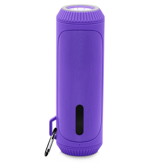 NewRixing NR-4016A TWS Outdoor Splashproof Bluetooth Speaker with Carabiner Handle & SOS Flashlight(Purple) - Desktop Speaker by NewRixing | Online Shopping UK | buy2fix