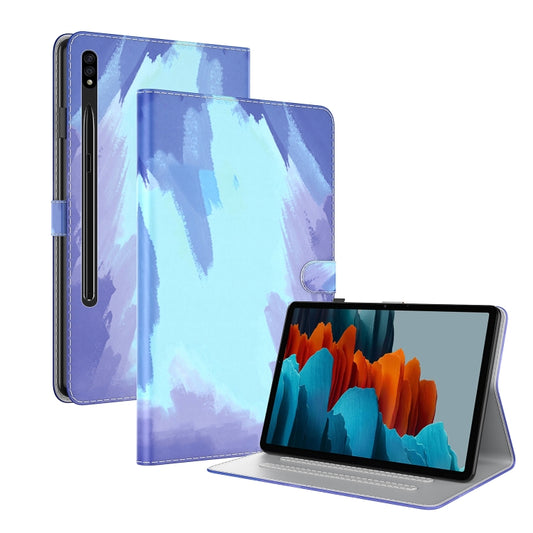 For Samsung Galaxy Tab S8+ / Tab S8 Plus /  Tab S7 FE / Tab S7+ 12.4 inch T970 / T976B Voltage Watercolor Pattern Skin Feel Magnetic Horizontal Flip PU Leather Case with Holder & Card Slots & Photo Frame(Winter Snow) - Galaxy Tab S8+ Cases by buy2fix | Online Shopping UK | buy2fix