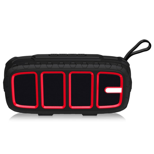 NewRixing NR-5018 Outdoor Portable Bluetooth Speaker, Support Hands-free Call / TF Card / FM / U Disk(Black+Red) - Desktop Speaker by NewRixing | Online Shopping UK | buy2fix