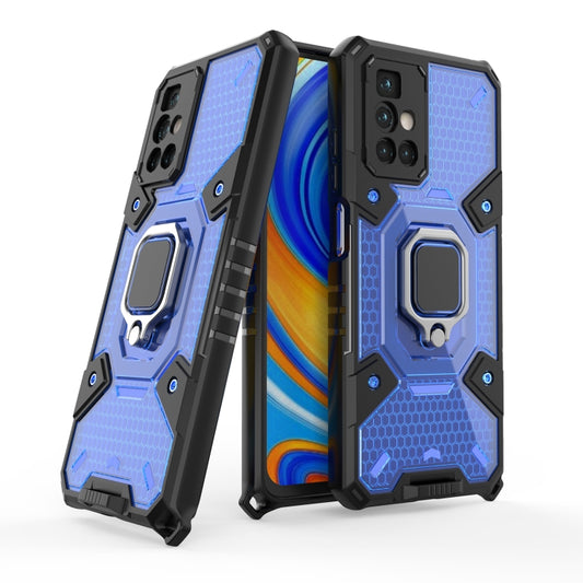 For Xiaomi Redmi 10 Space PC+TPU Shockproof Case with Ring Holder(Blue) - Xiaomi Cases by buy2fix | Online Shopping UK | buy2fix