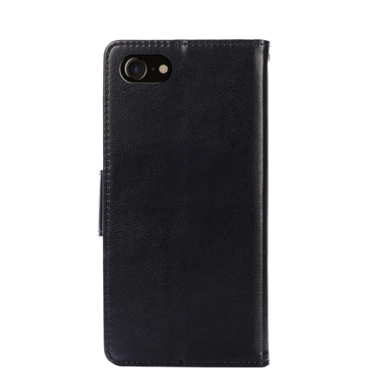 For iPhone SE 2022 / SE 2020 / 8 / 7 Crystal Texture Horizontal Flip Leather Case with Holder & Card Slots & Wallet(Black) - iPhone SE 2022 / 2020 / 8 / 7 Cases by buy2fix | Online Shopping UK | buy2fix