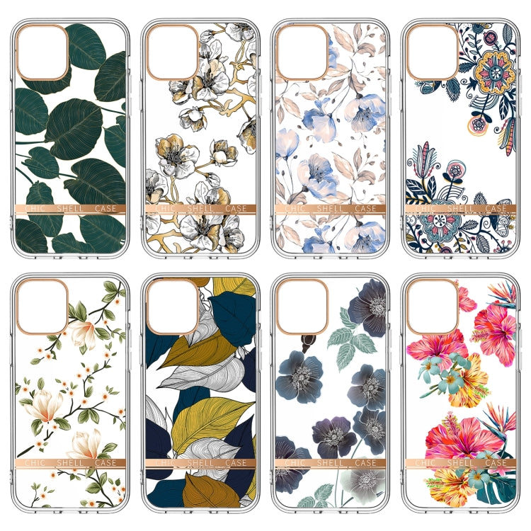 For iPhone 13 High Translucent Electroplating Flower Pattern TPU + PC Shockproof Case(Ewha) - iPhone 13 Cases by buy2fix | Online Shopping UK | buy2fix