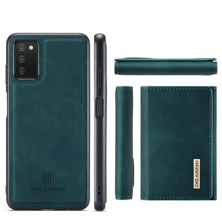 For Samsung Galaxy A03s 166mm DG.MING M1 Series 3-Fold Multi Card Wallet  Back Cover Shockproof Case with Holder Function(Green) - Galaxy Phone Cases by DG.MING | Online Shopping UK | buy2fix