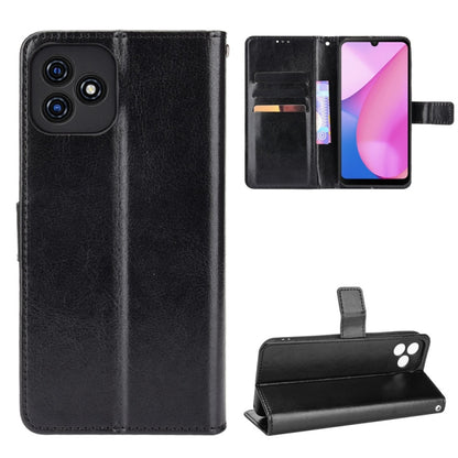 For Blackview Oscal C20 Crazy Horse Texture Horizontal Flip Leather Case with Holder & Card Slots & Lanyard(Black) - More Brand by buy2fix | Online Shopping UK | buy2fix