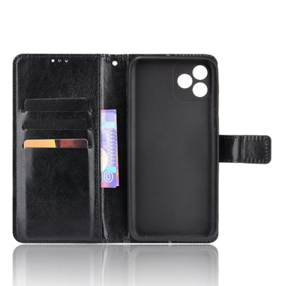 For Blackview Oscal C20 Crazy Horse Texture Horizontal Flip Leather Case with Holder & Card Slots & Lanyard(Black) - More Brand by buy2fix | Online Shopping UK | buy2fix