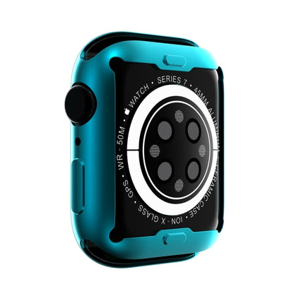 Shockproof TPU All-inclusive Electroplate Protective Case For Apple Watch Series 8 / 7 41mm(Dai Cyan) - Watch Cases by buy2fix | Online Shopping UK | buy2fix