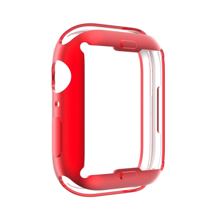 Shockproof TPU All-inclusive Electroplate Protective Case For Apple Watch Series 8 / 7 45mm(Red) - Watch Cases by buy2fix | Online Shopping UK | buy2fix