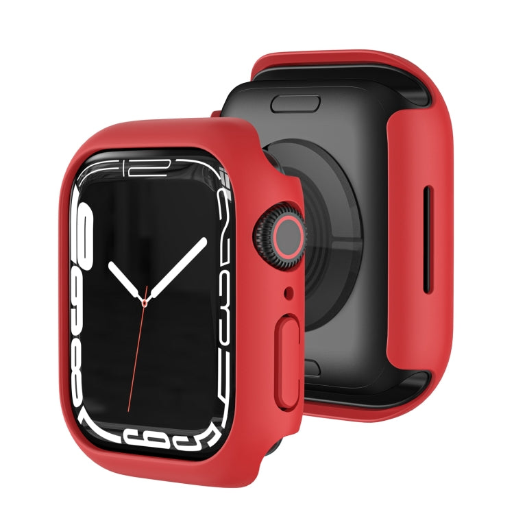 Shockproof TPU Protective Case For Apple Watch Series 9 / 8 / 7 41mm(Red) - Watch Cases by buy2fix | Online Shopping UK | buy2fix