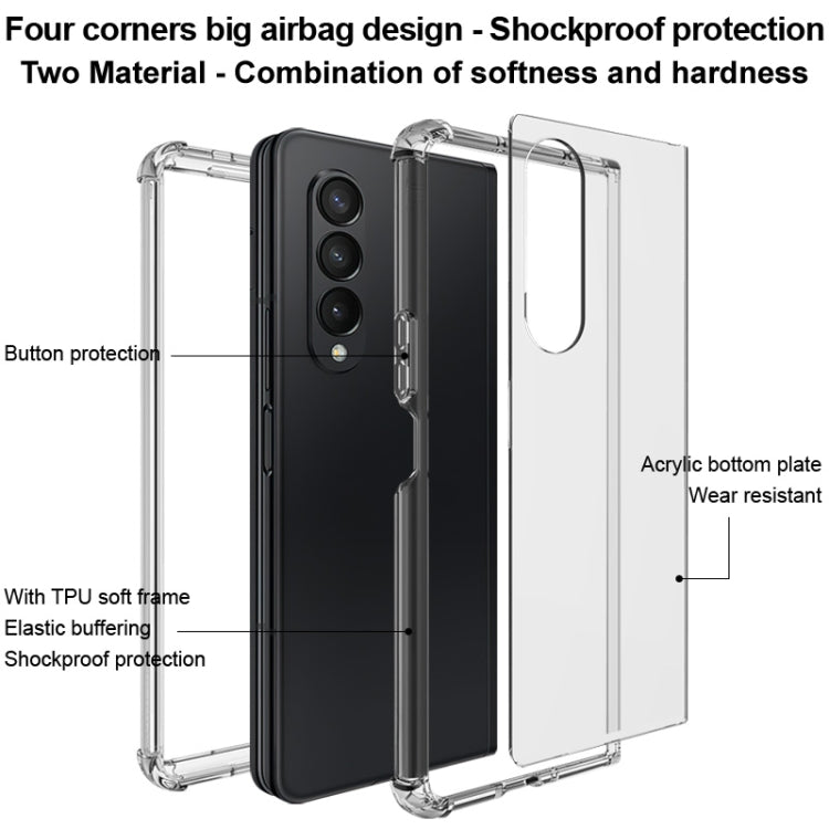 For Samsung Galaxy Z Fold3 5G IMAK UX-9 Series Transparent Shockproof Acrylic + TPU Phone Protective Case - Galaxy Phone Cases by imak | Online Shopping UK | buy2fix