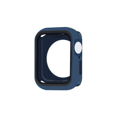 Two-color Shockproof Protective Case For Apple Watch Series 9 / 8 / 7 41mm(Navy Blue) - Watch Cases by buy2fix | Online Shopping UK | buy2fix