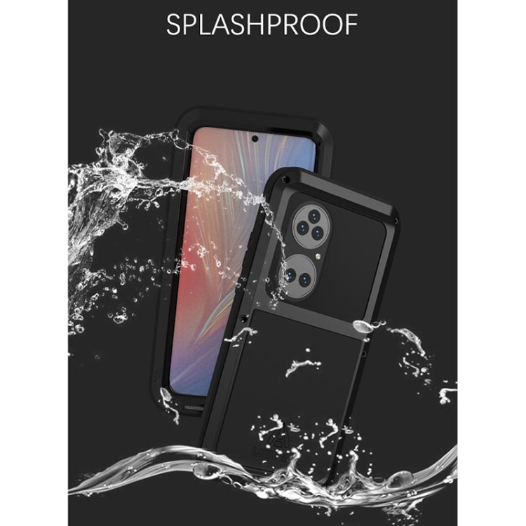 For Huawei P50 Pro LOVE MEI Metal Shockproof Waterproof Dustproof Protective Phone Case without Glass(Yellow) - Huawei Cases by LOVE MEI | Online Shopping UK | buy2fix