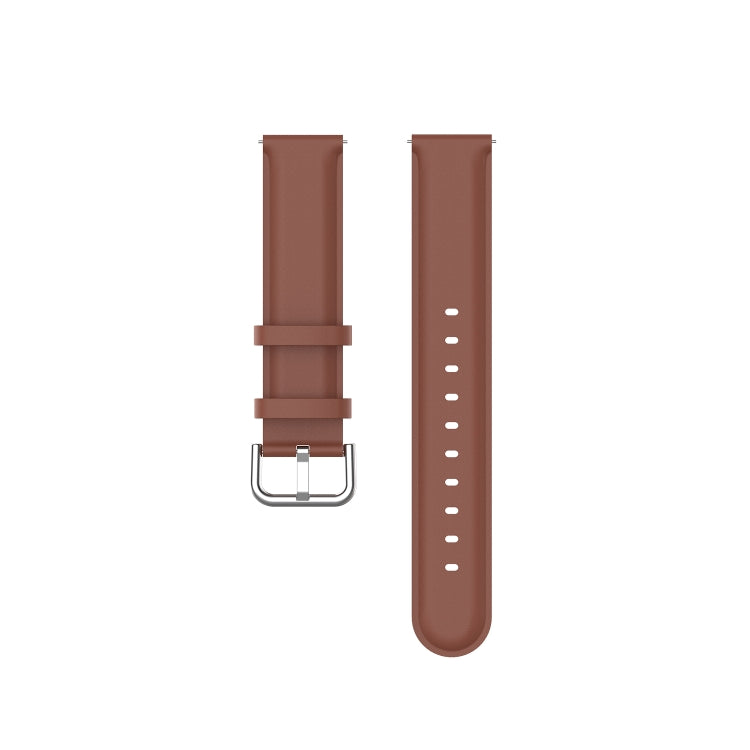 For Huawei Watch GT 3 42mm 20mm Round Tail Leather Watch Band(Brown) - Watch Bands by buy2fix | Online Shopping UK | buy2fix