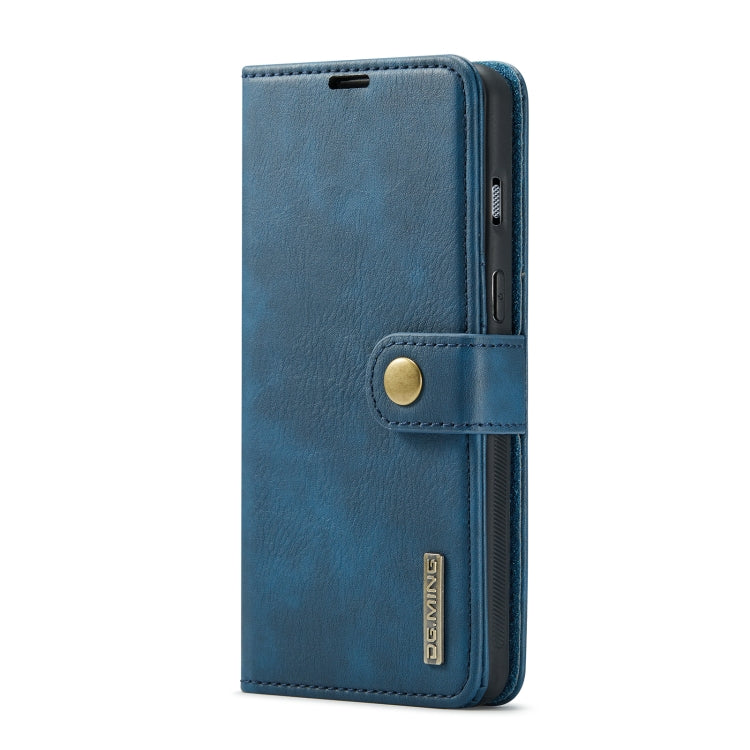 For OnePlus 9RT 5G DG.MING Crazy Horse Texture Detachable Magnetic Leather Phone Case(Blue) - OnePlus Cases by DG.MING | Online Shopping UK | buy2fix