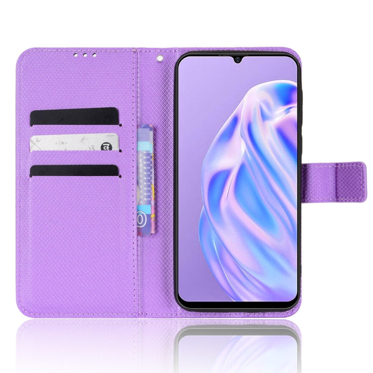 For Ulefone Note 6/ Note 6P Diamond Texture Leather Phone Case(Purple) - Ulefone Cases by buy2fix | Online Shopping UK | buy2fix