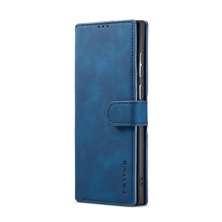 For Samsung Galaxy S22 Ultra DG.MING Retro Oil Side Horizontal Flip Leather Case with Holder & Card Slots & Wallet(Blue) - Galaxy S22 Ultra 5G Cases by DG.MING | Online Shopping UK | buy2fix