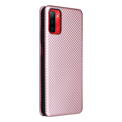 For Ulefone Note 12P Carbon Fiber Texture Horizontal Flip PU Phone Case(Pink) - Ulefone Cases by buy2fix | Online Shopping UK | buy2fix