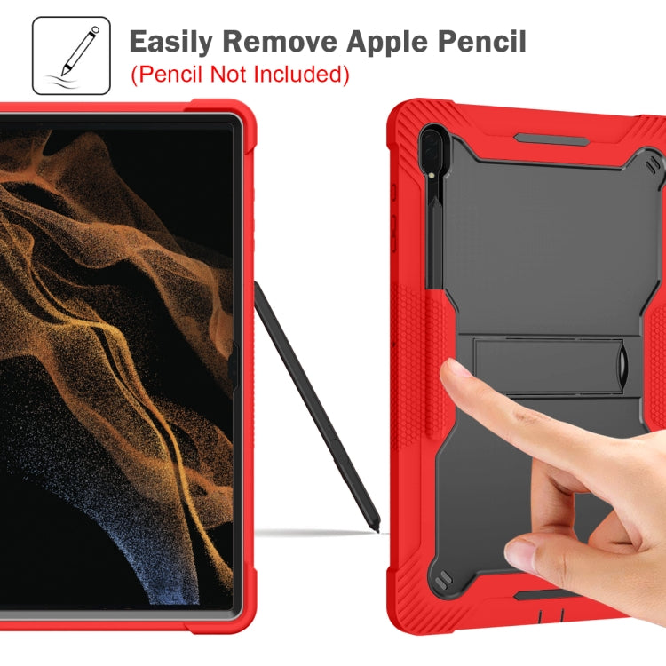 For Samsung Galaxy Tab S9  Ultra / S8 Ultra Silicone + PC Shockproof Protective Tablet Case(Red + Black) - Galaxy Tab S8 Ultra Cases by buy2fix | Online Shopping UK | buy2fix