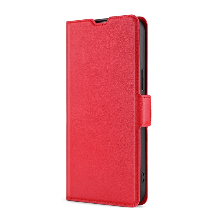 For Blackview A60 Pro Ultra-thin Voltage Side Buckle PU + TPU Leather Phone Case(Red) - More Brand by buy2fix | Online Shopping UK | buy2fix