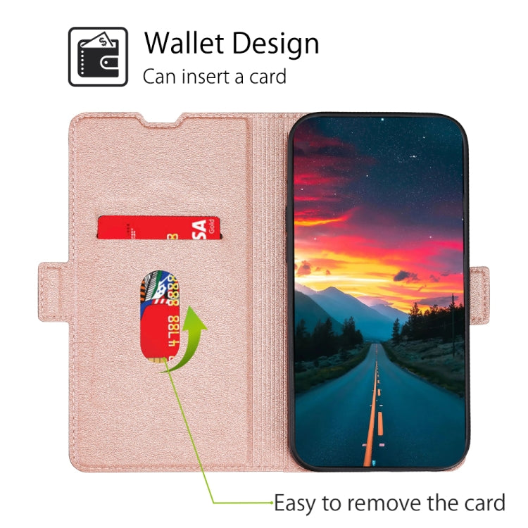 For Ulefone Note 10 Ultra-thin Voltage Side Buckle PU + TPU Leather Phone Case(Rose Gold) - Ulefone Cases by buy2fix | Online Shopping UK | buy2fix