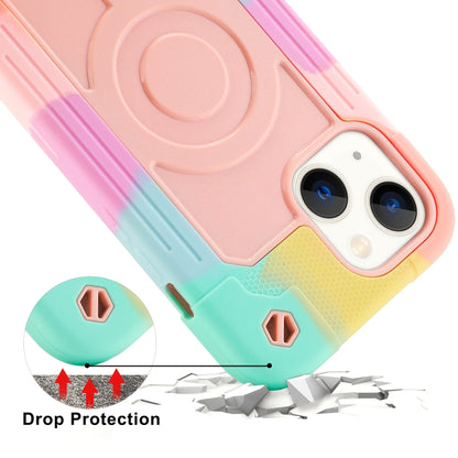 For iPhone 13 Colorful Magsafe Magnetic Phone Case(Colorful Rose Gold) - iPhone 13 Cases by buy2fix | Online Shopping UK | buy2fix