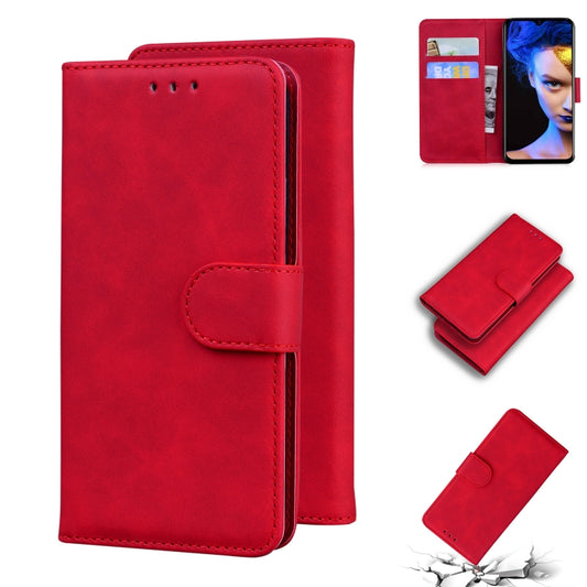 For Blackview A60 Skin Feel Pure Color Flip Leather Phone Case(Red) - More Brand by buy2fix | Online Shopping UK | buy2fix